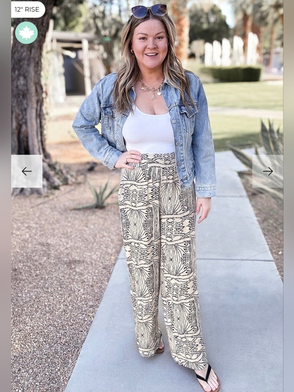 Vero Moda Black & White Wide Leg Printed Pants